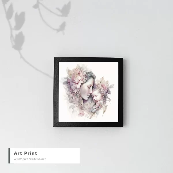 Buy Mother and Daughter as pastel flowers Wall Art -2
