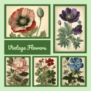 Botanical set of 6 prints